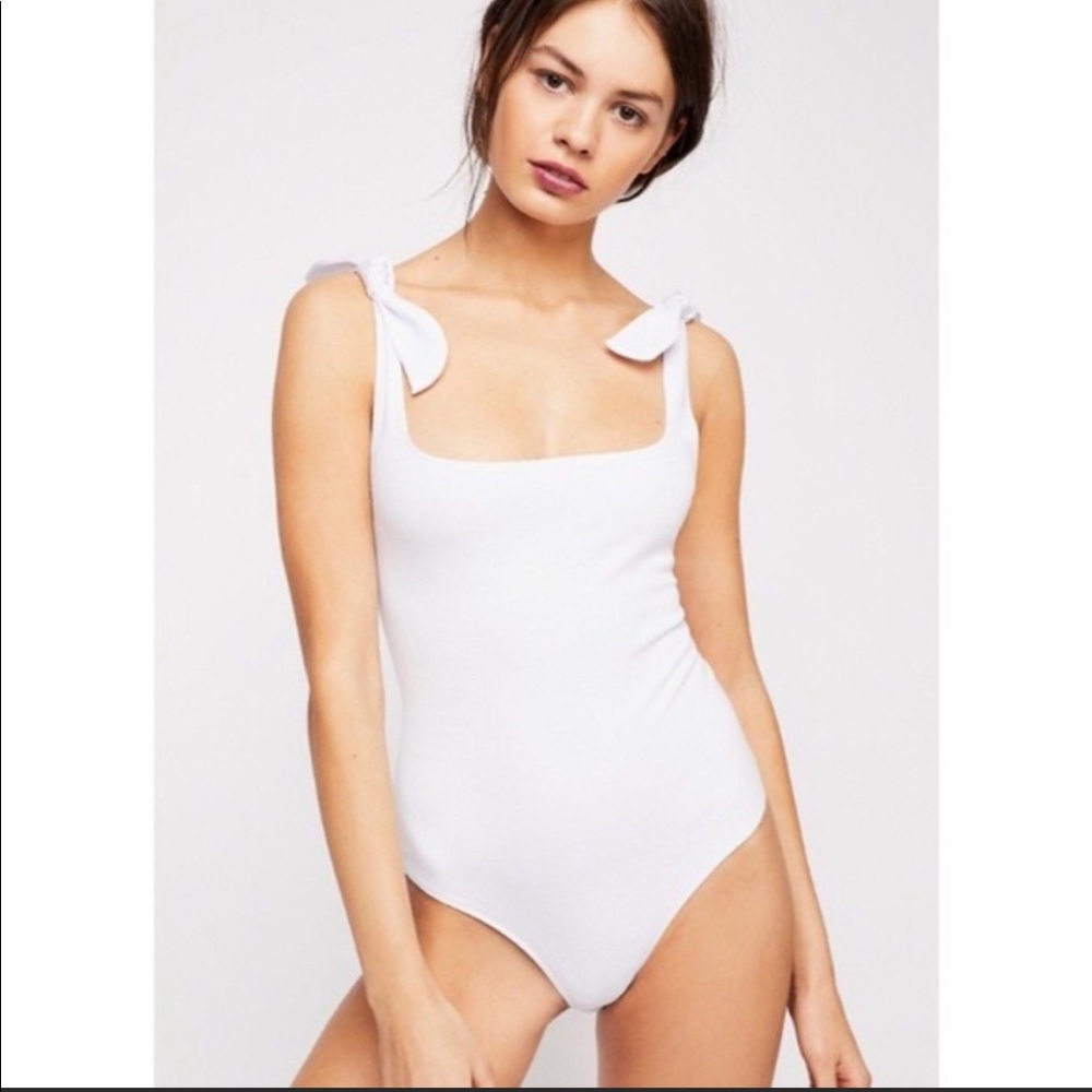 White Bodysuit with Tie details